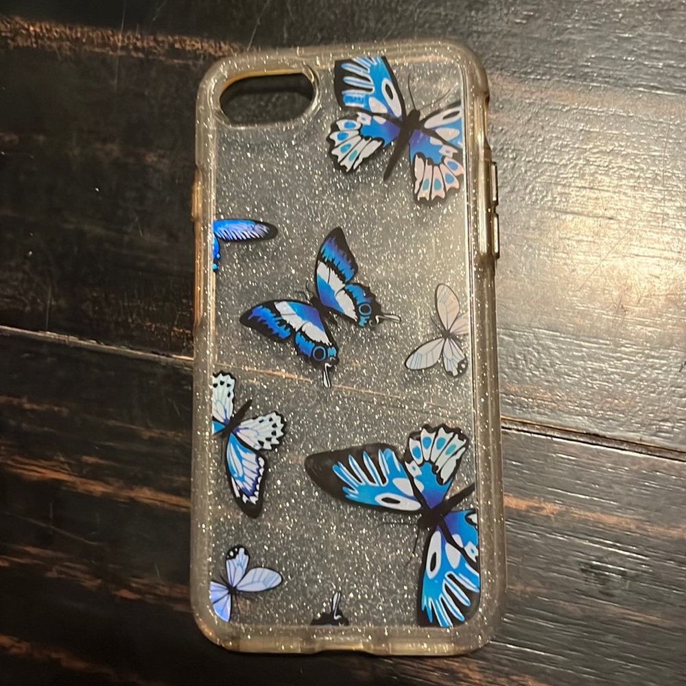 OtterBox iPhone 7 8 SE 3rd and 2nd gen case symmetry drop EUC butterfly shimmer